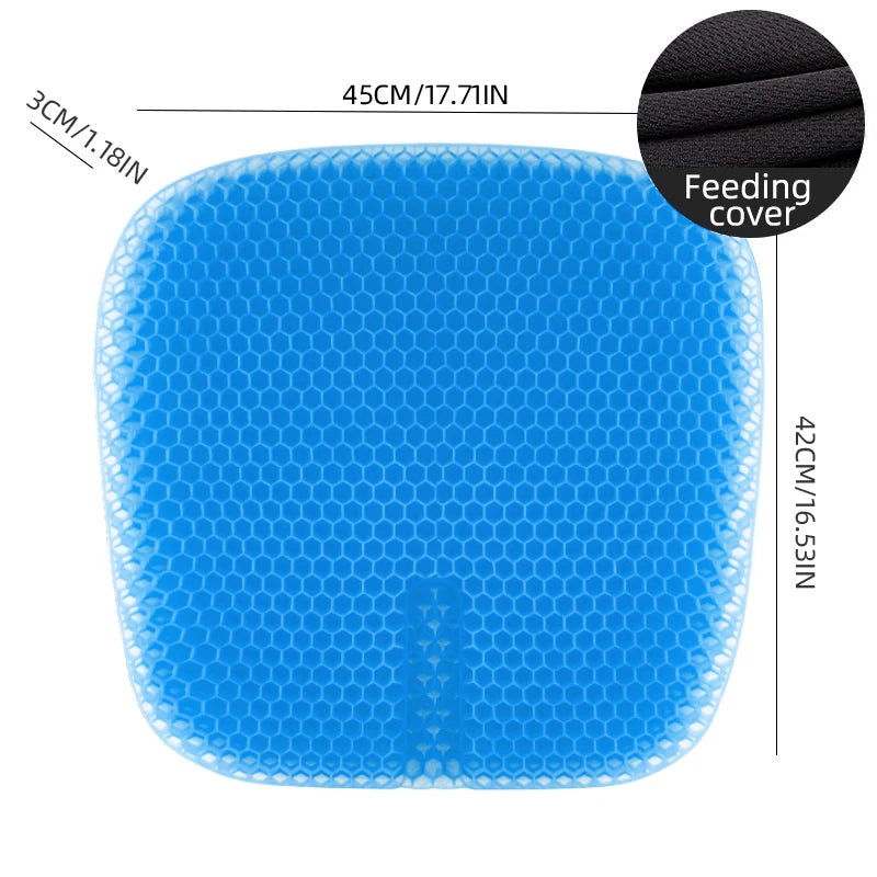 Car Seat Honeycomb Gel Seat Office Seat Four Seasons Universal Silicone Breathable Student Seat Car Seat Honeycomb Gel Seat Offi