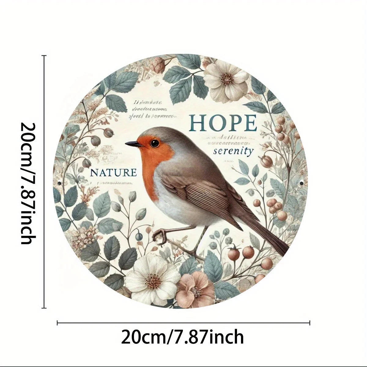 Chickadee 7.8" Metal Wall Art - Durable HD Print, Perfect for Home & Garden Decor, Great Gift for Any Occasion