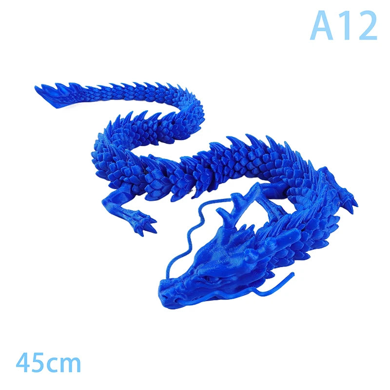 3D Printed Dragon Feathered Wyvern Dragon Articulated Fidget Dragon Home Office Decor Desktop Pet Desk Toy