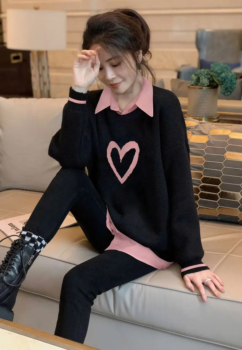 Pullovers Sweatshirts for Women Graphic with Orint on Female Clothes Y2k Japanese Streetwear Aesthetic Matching Warm E Kpop Tops