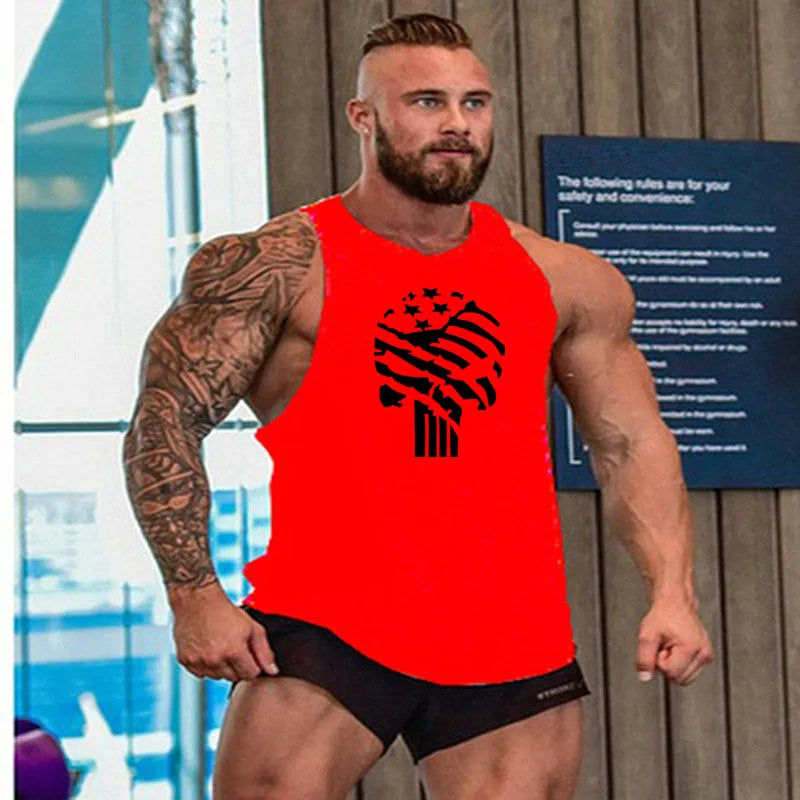 Gym T-shirts Suspenders Man Stringer Fitness Shirt Bodybuilding Shirt Men Top for Fitness Vests Men's Vest Sleeveless Sweatshirt