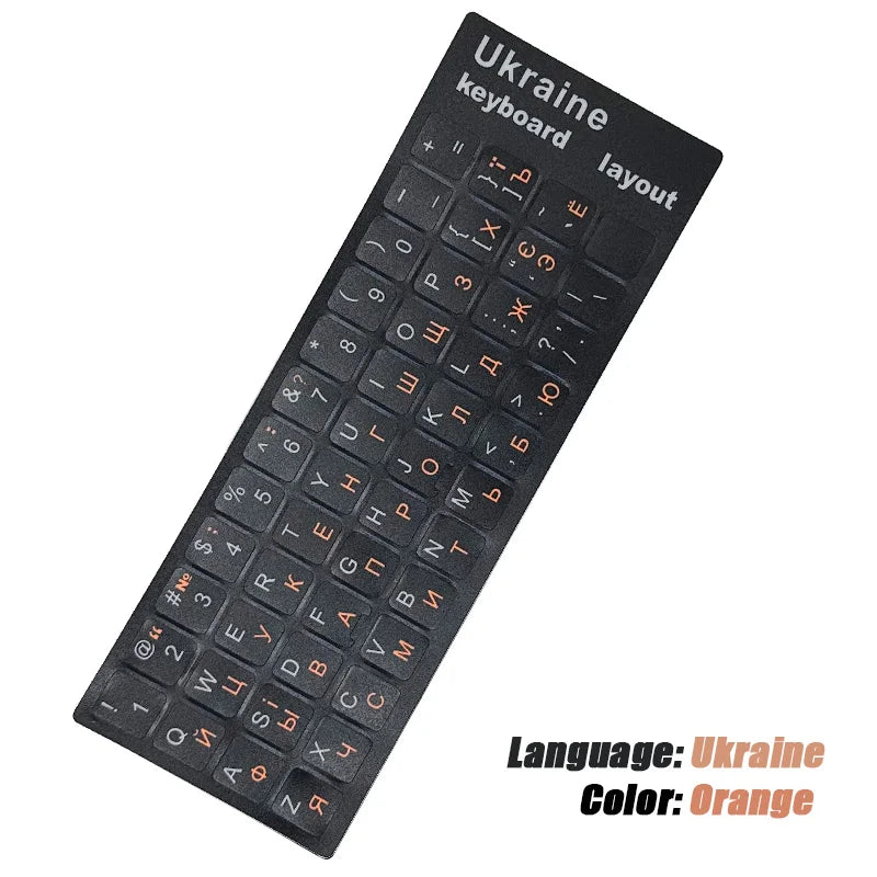 SR Ukraine Scrub Smooth 9 Stickers With Protective Film Layout Button Letters For Macbook PC Laptop Accessorie Computer Keyboard