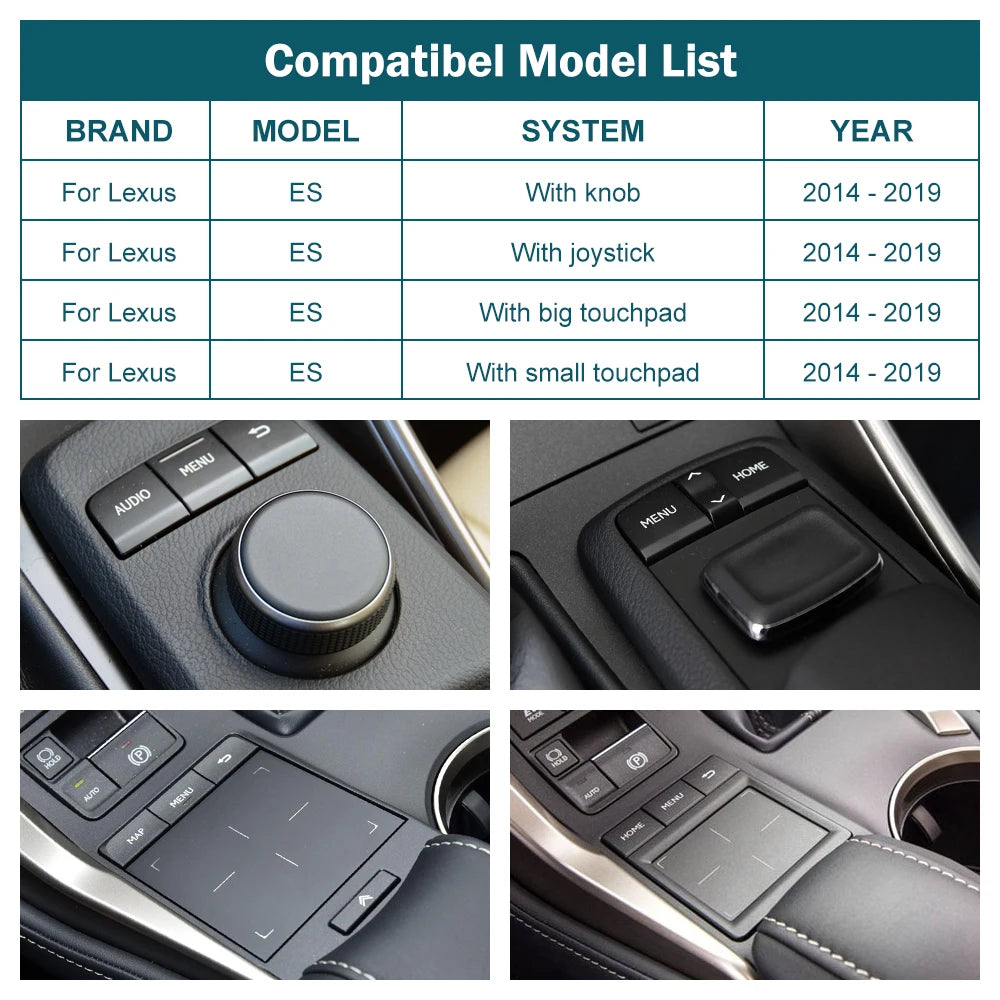 Wireless CarPlay for Lexus ES 2014-2019, with Android Auto Mirror Link AirPlay Car Play Functions