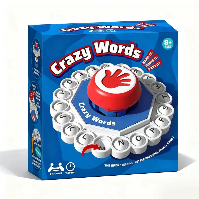 New English Word Board Game The Quick Thinking Letter Pressing Game for Fast-paced Family Gathering Children Stress Relief Toys