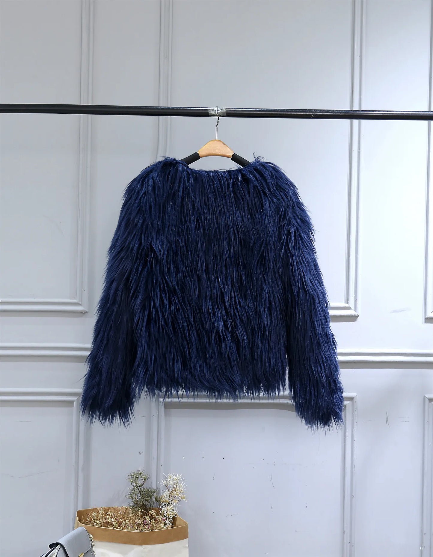 Fur Coat Children Girl Autumn Winter New Solid Color Round Neck Warm Go with Everything  Fashion Casual Brief Active