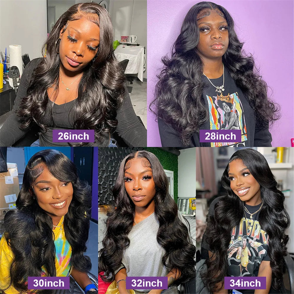 180 Density 36 38Inch Wig Human Hair For Women 13x4 Body Wave Lace Front Wig 13x6 Body Wave Lace Frontal Wig Brazilian Hair