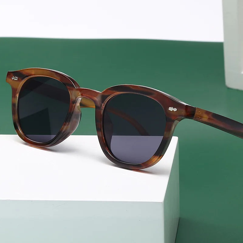 SHAUNA Ins Popular Trending Small Round Sunglasses Fashion Nail Glasses UV400