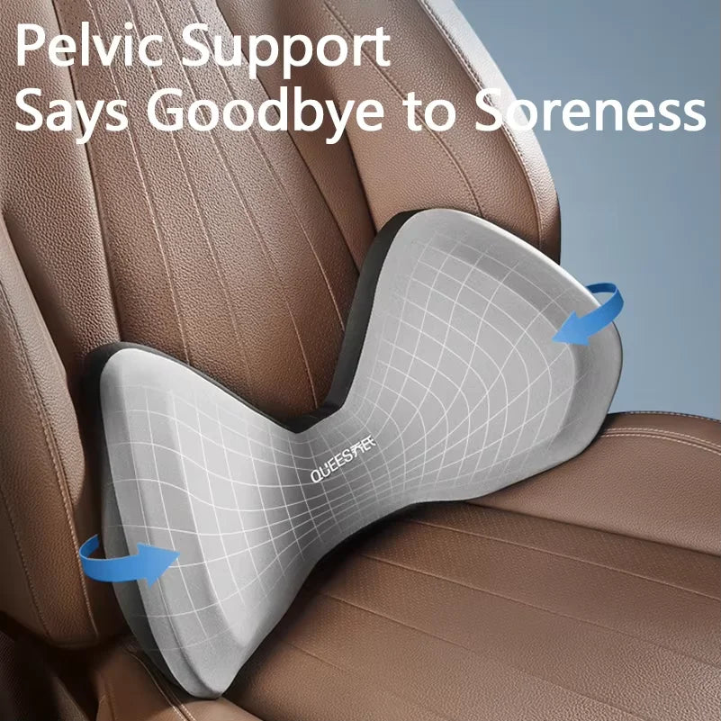 Car Headrest Pillow Auto Neck Cushion Car Back Lumbar Waist Pillow Slow Rebound Guard Head Support for Universal Car Supplies