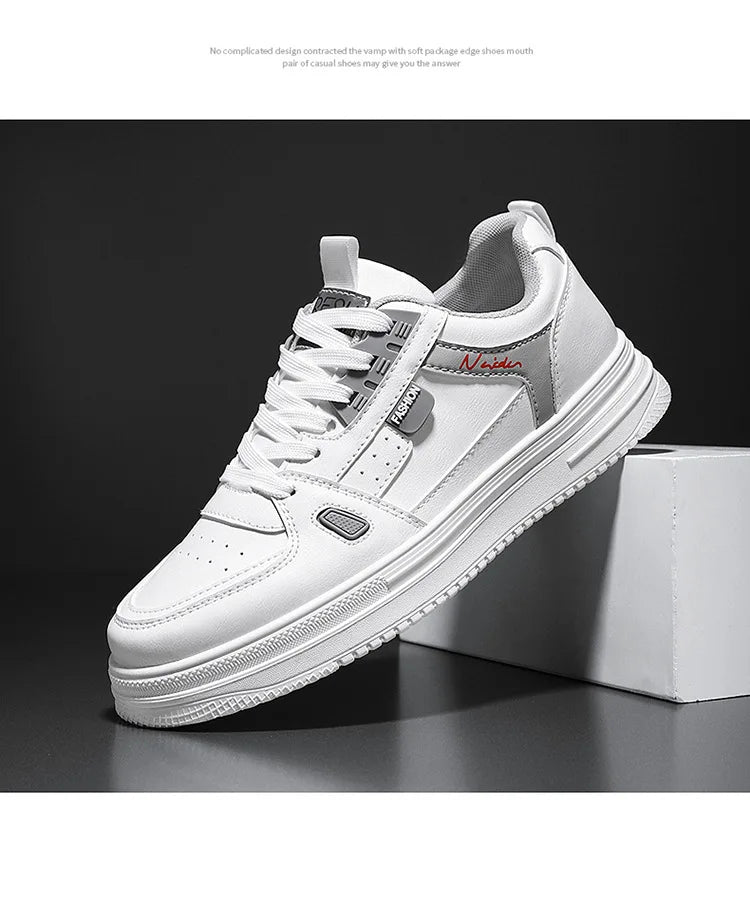 Men's shoes: Breathable, trendy, versatile, thick-soled white sneakers, sportswear, casual shoes, and board shoes