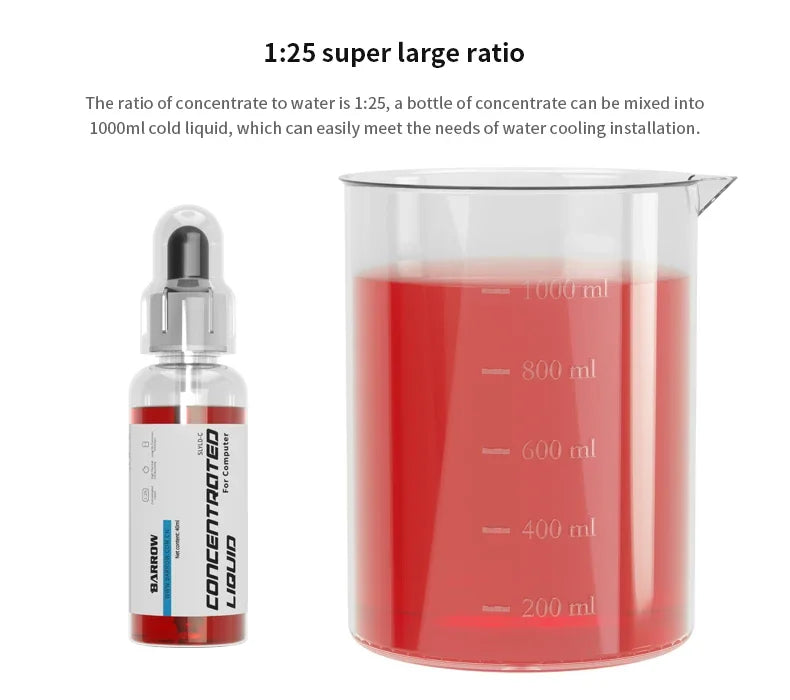 Barrow Water Cooling Liquid 40mL PC Coolant Anti-corrosion Thermal Fluid Cooling Special Concentrated Cold Liquid SLYLD-C