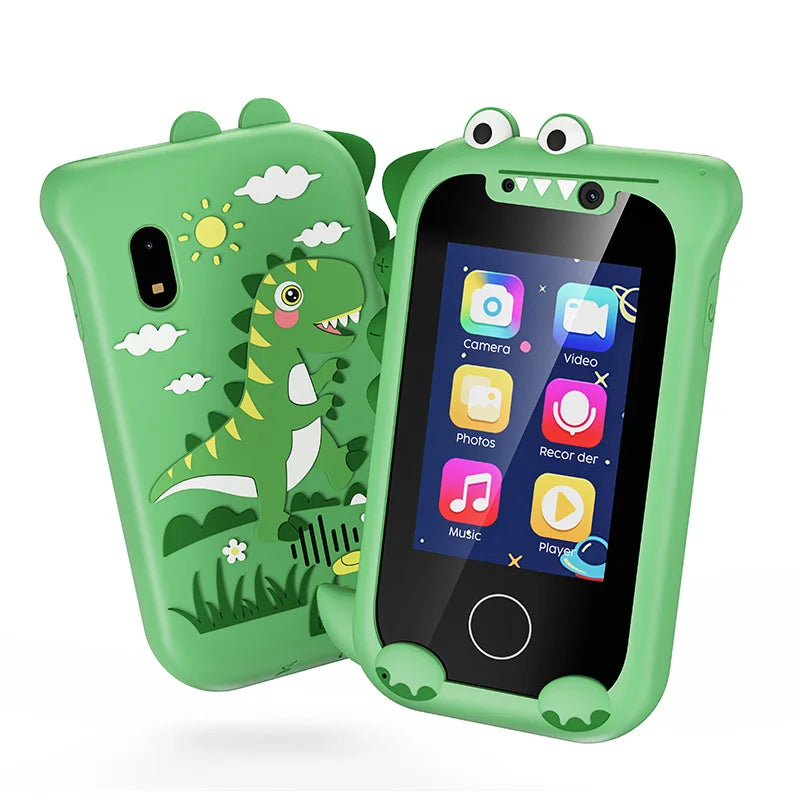 Kids Phone Gifts Toys for 3-12 Year Olds Toy Phone with Dual Camera MP3 Music Player Game Touchscreen Learning Toy Birthday Gift