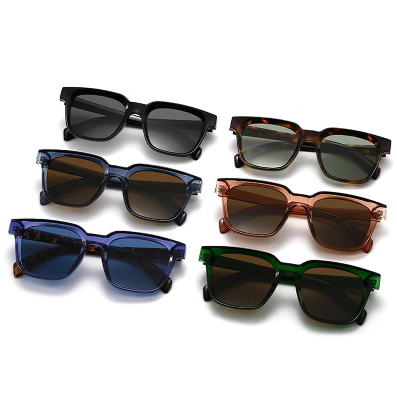 SHAUNA Retro Square Sunglasses Women Shades UV400 Fashion Men Trending Sun Glasses