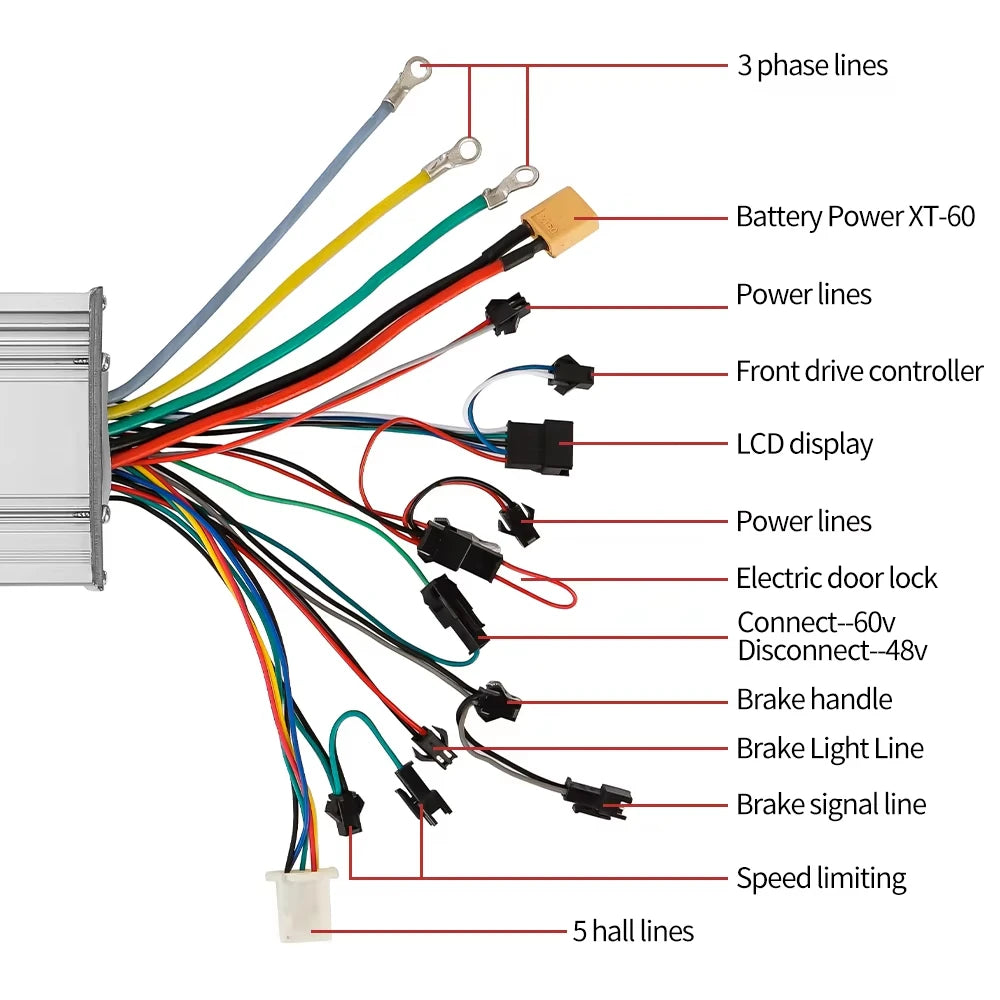 Electric Bike Motor 14 Inch 48V 72V 3500W 5000W DC Brushless Motor Suitable For Kugo Kirin B2 Electric Scooter