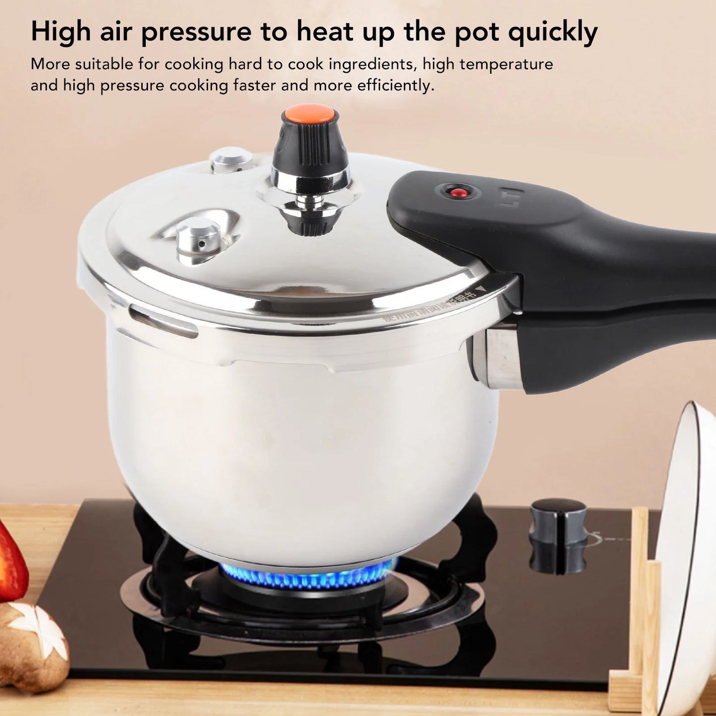 Pressure Cooking Pot Stove Pressure Cooker Multifunctional Stainless Steel Security Handle with Safety Valve for Household
