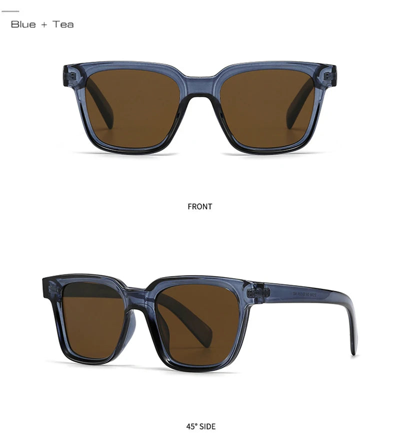 SHAUNA Retro Square Sunglasses Women Shades UV400 Fashion Men Trending Sun Glasses