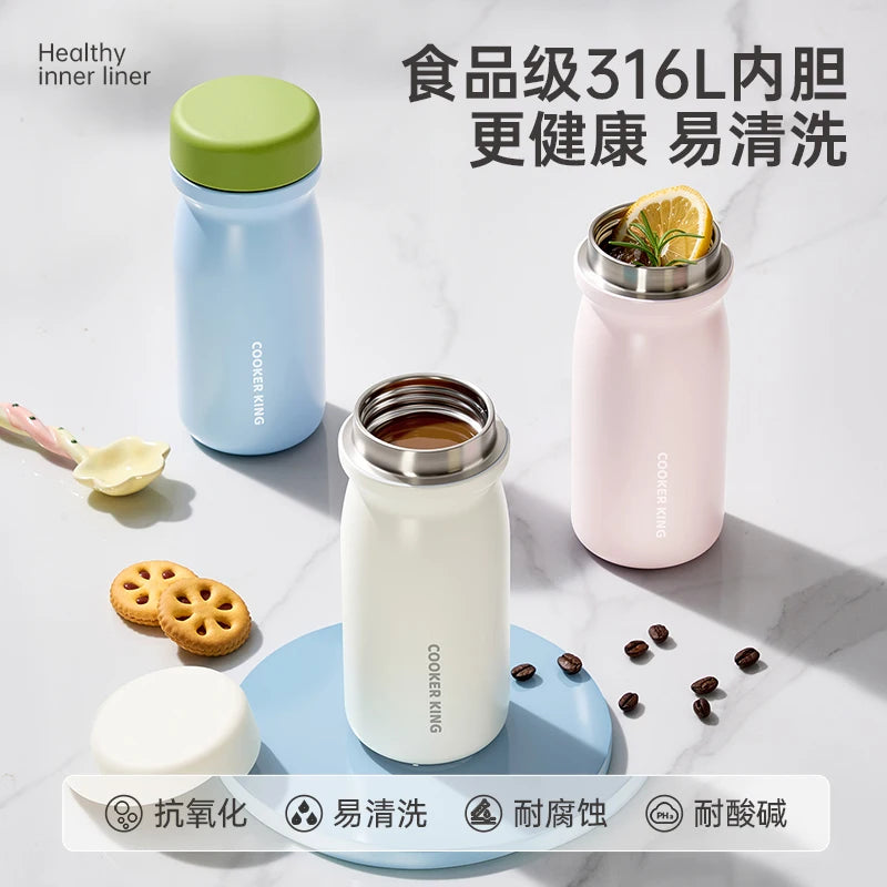COOKER KING Leakproof Thermos for Travel Commuting Office Use Keep Your Beverages at Desired Temperature Stainless Stee