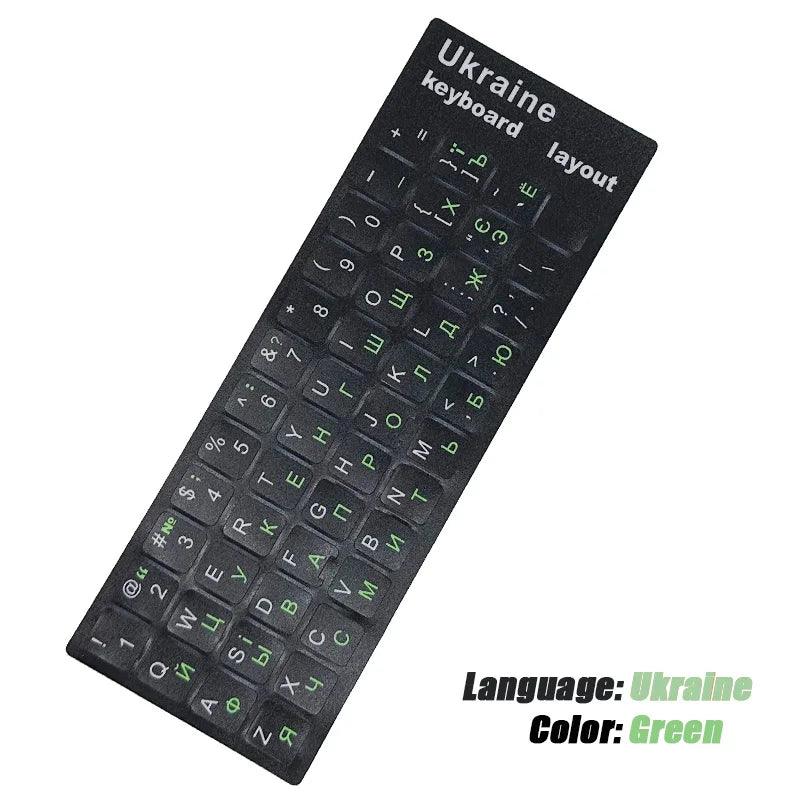 SR Ukraine Scrub Smooth 9 Stickers With Protective Film Layout Button Letters For Macbook PC Laptop Accessorie Computer Keyboard