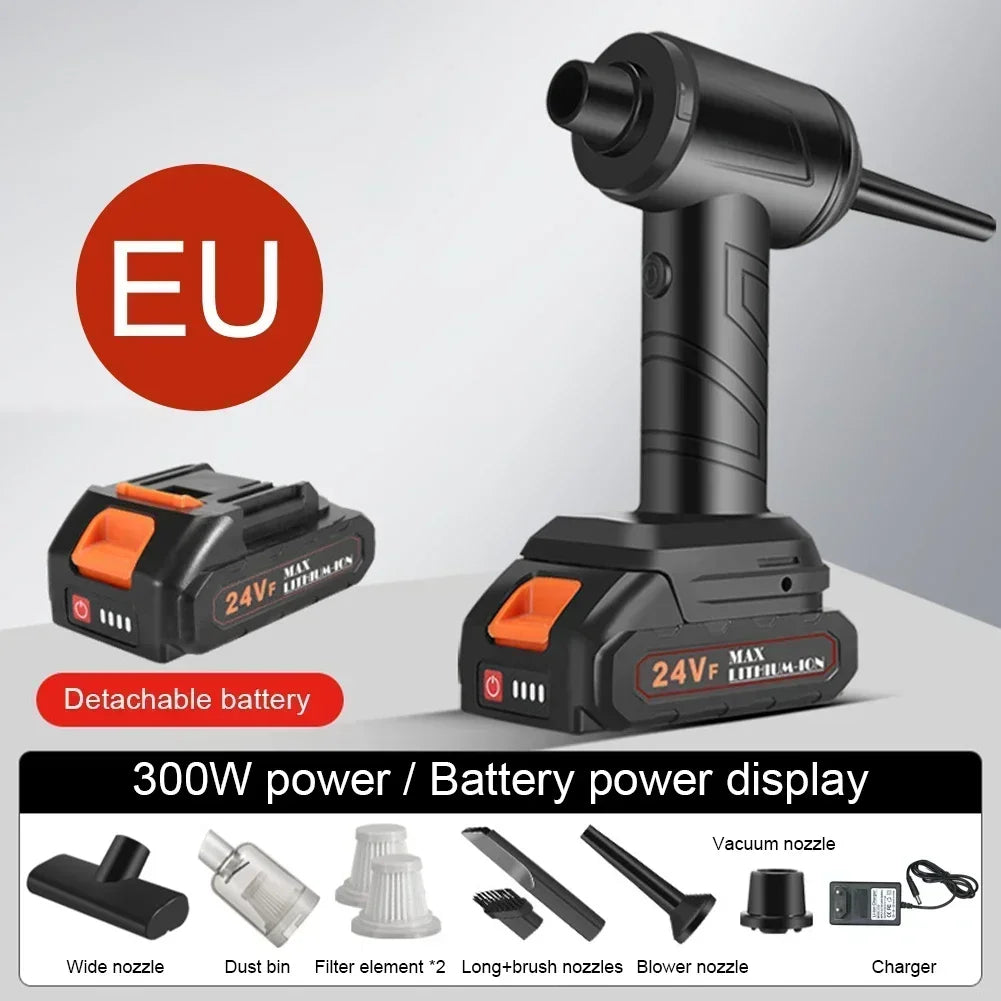1PCS 300W Wireless Car Vacuum Cleaner Portable Handheld Car Cleaning Machine Rechargeable 12000PA Strong Suction Vacuum Cleaner
