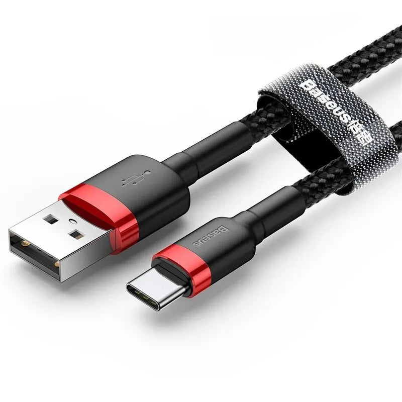 Baseus USB C Cable for oneplus 12 Quick Charge 3.0USB C Cable Fast Charging Cable Type C for Huawei Xiaomi 13 USB-C Charger Wire