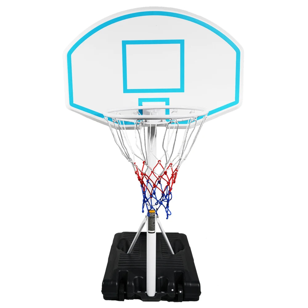 Poolside Basketball Hoop Portable Swimming Pool Basketball System Height Adjustable 3.1ft-4.7ft 36" Backboard Indoor Outdoor Use