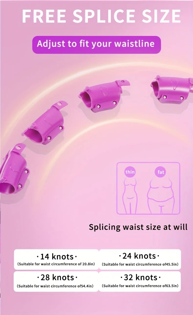 Adjustable Detachable Exercise Hoop, 2-in-1 Waist Training Fitness Pilates Hoop
