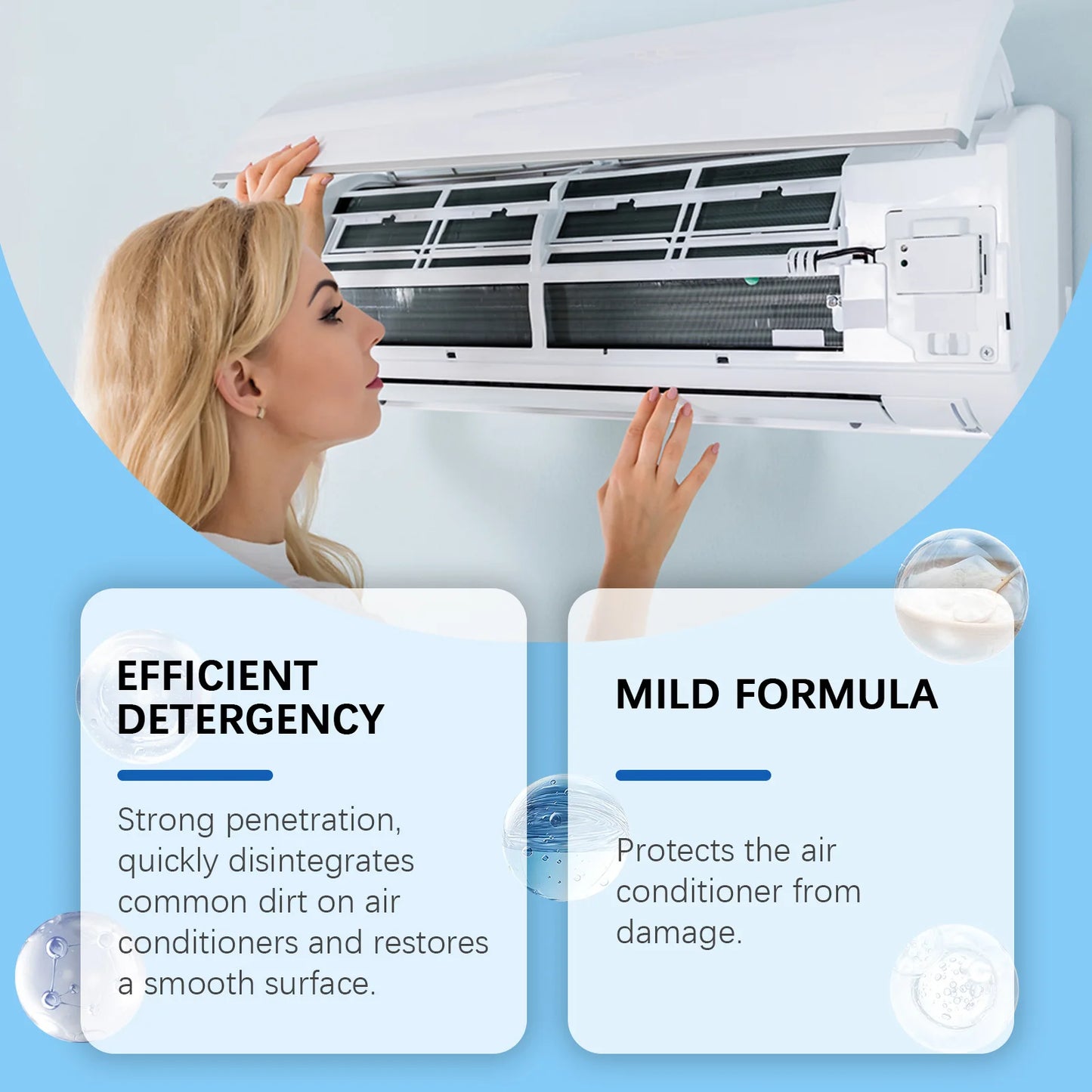 120ml Air Conditioner Cleaner Strong Cleaning Removes Stains And Odors Fast Decomposition Household Cleaning Tools