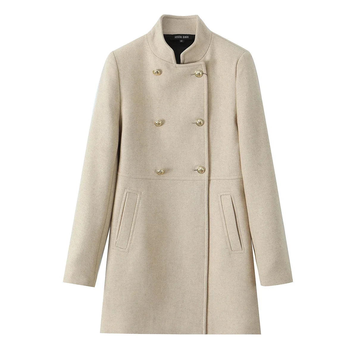 Woolen Coat Fall Fashion Black Long Coat Elegant And Pretty Women's Coats American Retro Autumn Outerwear Urban Coats