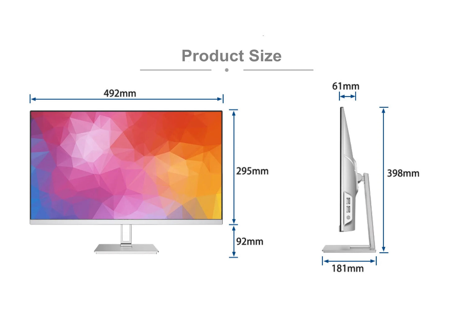27 Inch Desktop Computer All In One Curve Core I3 I5 I7 RAM 16G 32G 64G Storage 256G 512G