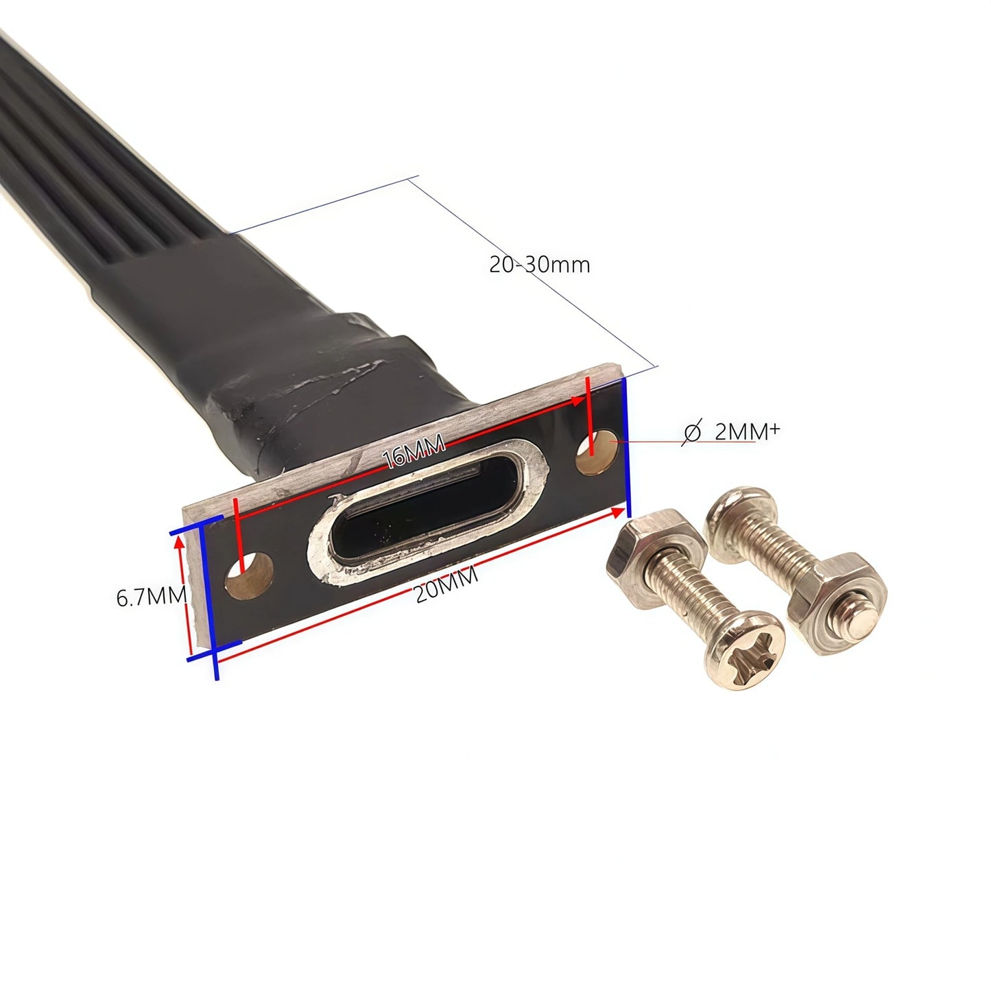 5CM 10CM 20CM 30CM 50CM 100CM USB 2.0 Type C to Type C Extension Cable 90° Adapter FPC FPV Band Flat USB C Cable 3A 5CM-100CM