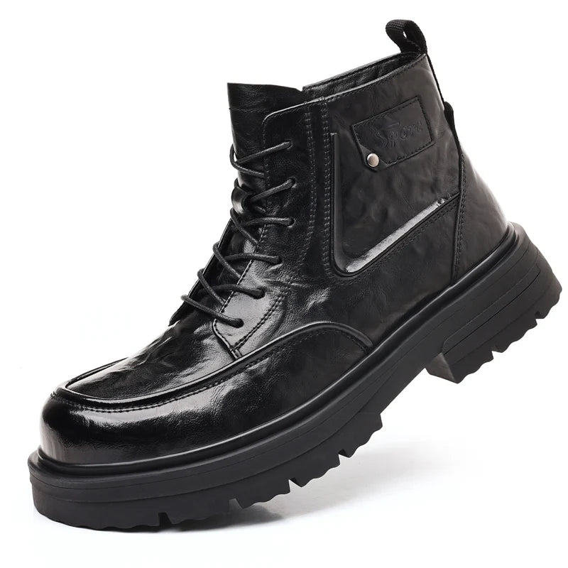 2025 Autumn Boots Men's British Style Workwear Shoes Casual Popular Men's And Women's High-Top All-Match Men's Shoes