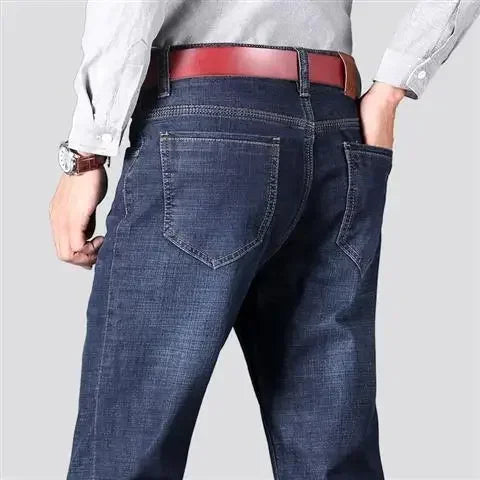 Jeans for Men Work Wear Male Cowboy Pants 2025 Fashion Trousers High Quality Original Classic Straight with Pockets New in Baggy