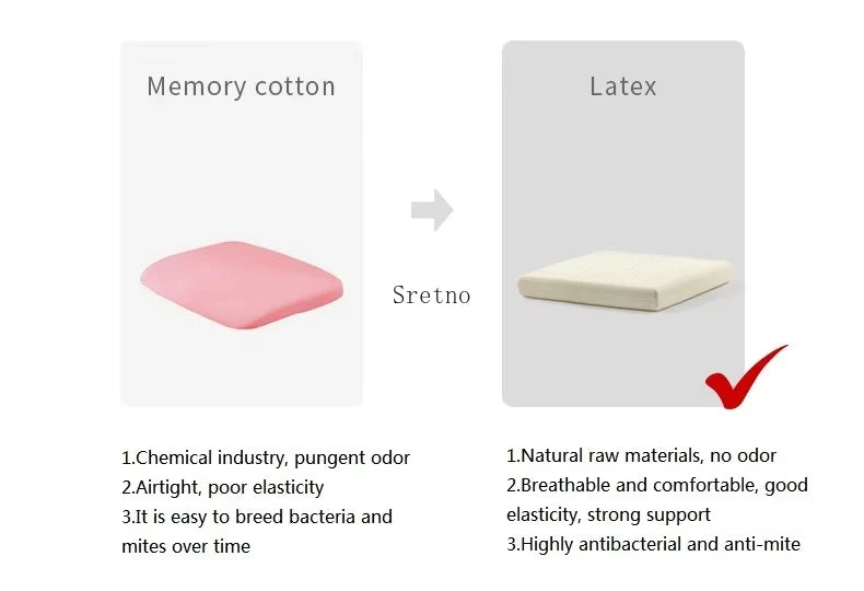 Thailand Natural Latex Cushion Relieve Sore Buttocks Floor Cushions Car Seat Cushions Office Chair Cushion Cojines Silla Cojin