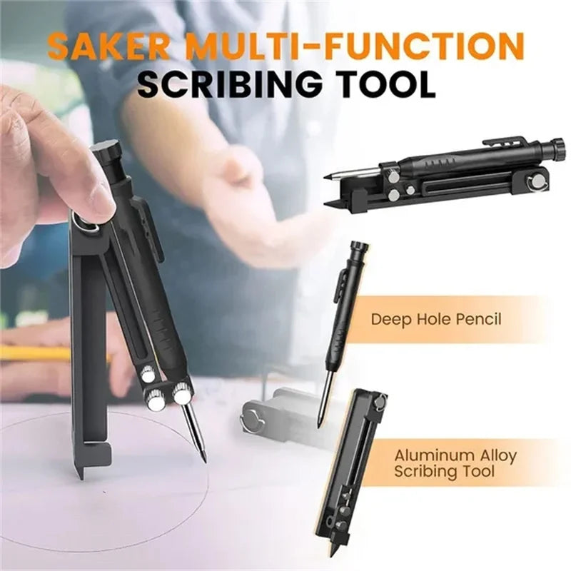 Graffiti Tools Writing Tools With Deep Hole Pencils Woodworking Line Measuring Tools Multi-function Adjustable Compass Tool