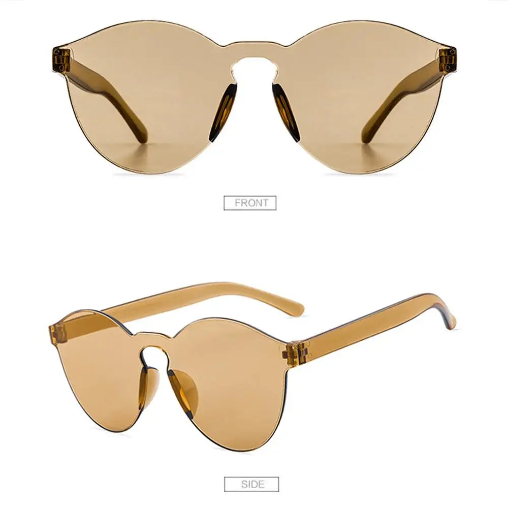 One-piece Frameless Sunglasses Women  Fashion Gradient  Sun Glasses Trending Eyewear