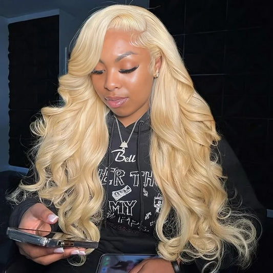 Blonde 613 HD Lace Frontal Wigs Human Hair 13x6 Loose Body Wave Colored 100% Brazilian 30 Inch Choice For Women Cheap On Sale