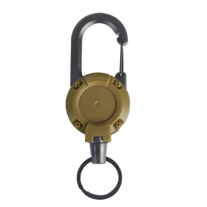 1PC New Outdoor Automatic Retractable Wire Rope Luya Anti-theft Tactical Keychain Telescopic Keychain Retractable Hook Tool