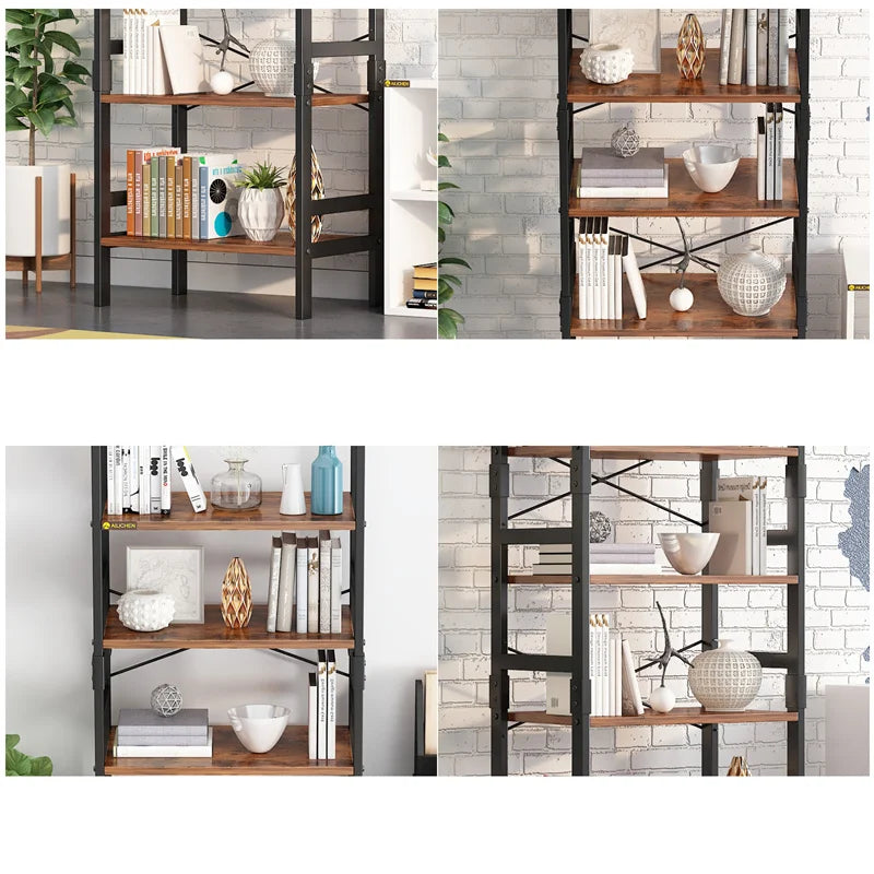 Home Office Furniture Luxury Modern Design Wooden Bookshelf Cabinet Wall Bookcase Supermarket Shelves