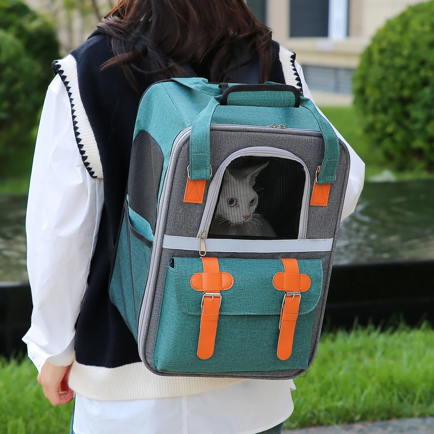 Portable Travel Pet Backpack , Dogs and Cats Travel Portable Back Bag, Large capacity, Pet Carrier Bag for Cats and Dogs,Portabl