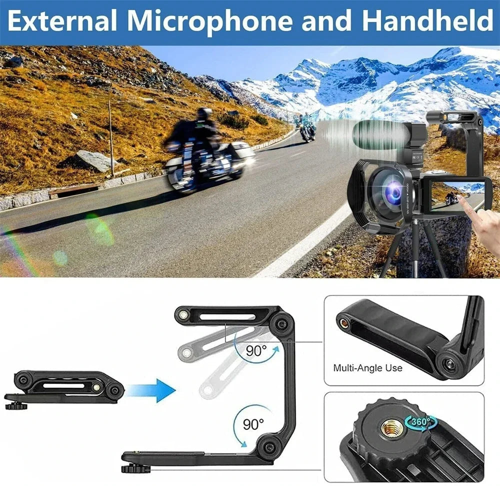 Digital Cameras 4k Professional Camcorder 48MP Camera WiFi Youtube Camera 18X Digital Zoom Camera Digital Webcam For Vlog Video