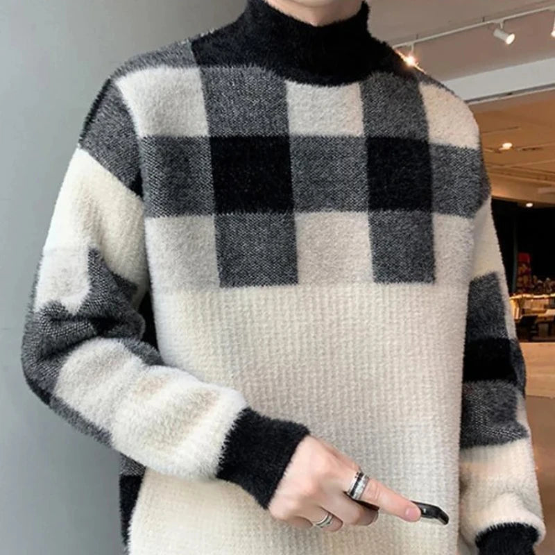 Pullovers Male Long Sleeve Autumnr and Winter Korean Style Knitwear Harajuku Clothing Deals 2025 Y2k Top Men's Knit Sweater