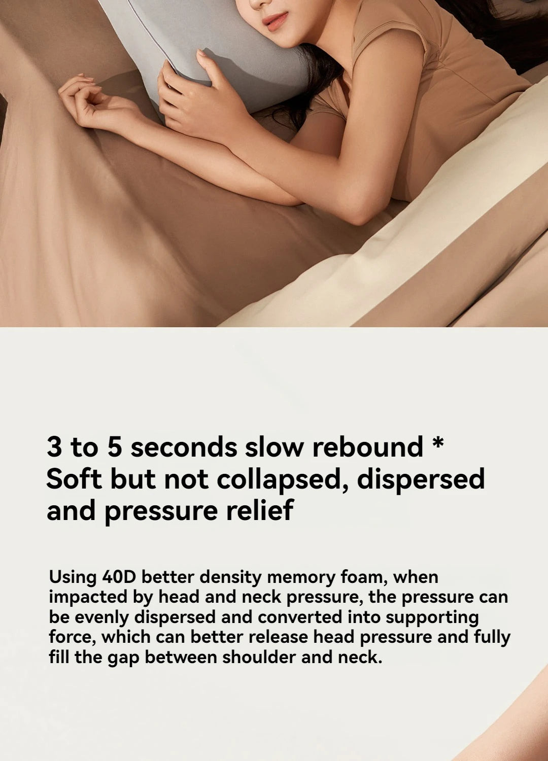 Xiaomi Mijia Memory Cotton Neck Pillow Pro Soft Breathable Antibacterial Strong Support 9cm 11cm High Low Curve Seamless Fit