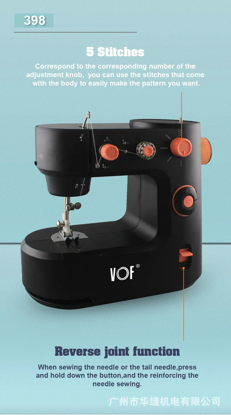 High End Household Small Electric Sewing Machines for Clothing Sewing Tools Portable Electric Sewing and Edge Locking Machines