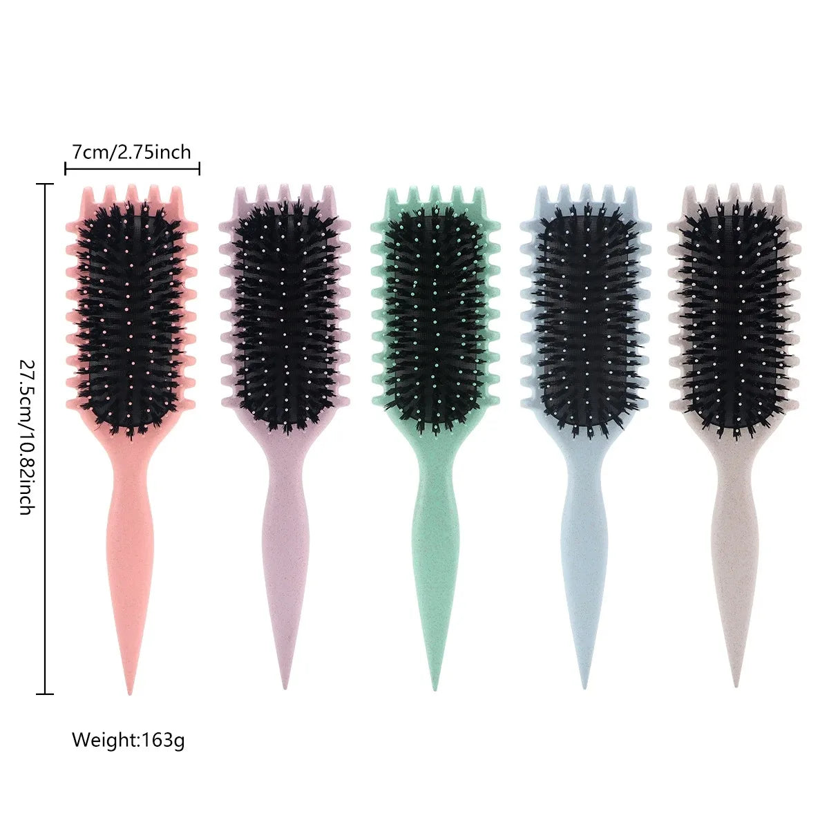 Salon Styling Curly Hair Styling Brush Curl Hair Brush for Combing and Shaping Men's and Women's Curls Reduce Pulling Tools