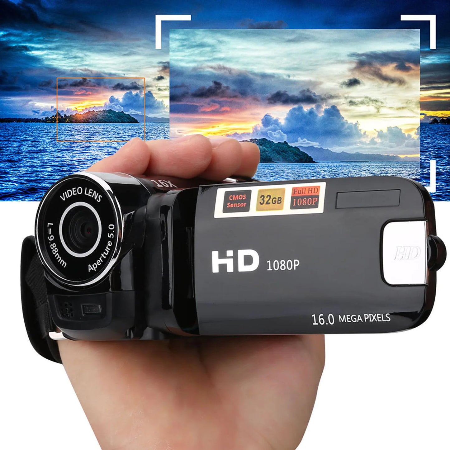 DV Camera Digital Camcorder HD Video Camera Full HD Rotation 16X High Definition Digital Camcorder Video DV Camera Digital DV