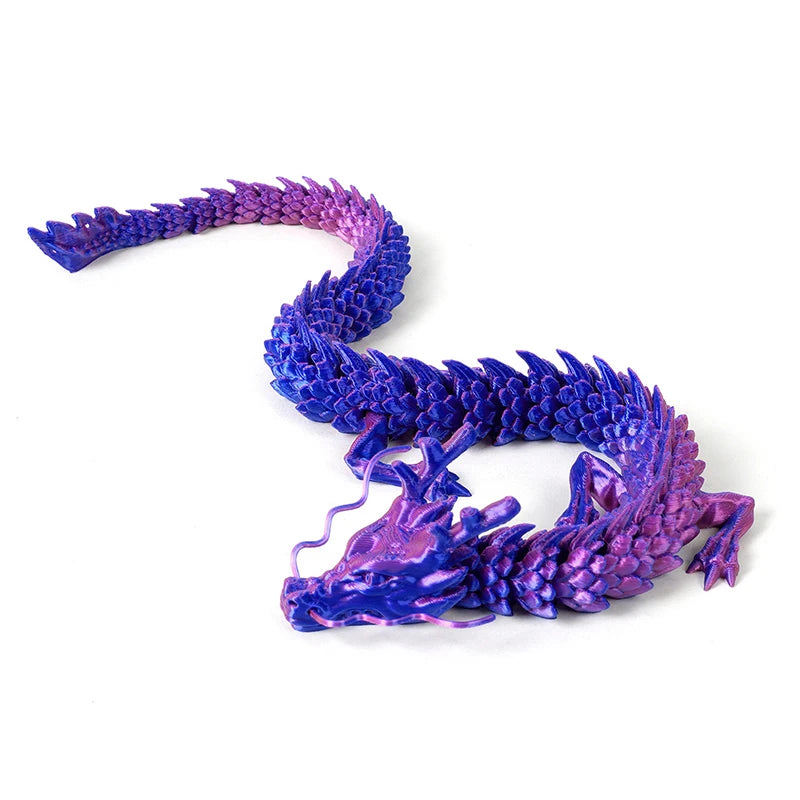 3D Printed Dragon Feathered Wyvern Dragon Articulated Fidget Dragon Home Office Decor Desktop Pet Desk Toy