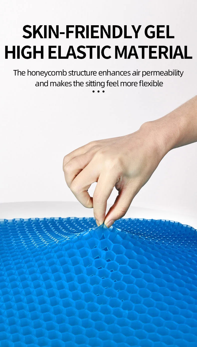Car Seat Honeycomb Gel Seat Office Seat Four Seasons Universal Silicone Breathable Student Seat Car Seat Honeycomb Gel Seat Offi