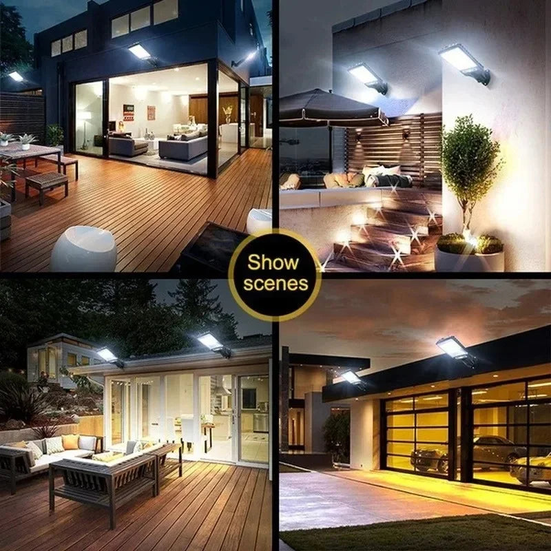 Solar Lights Outdoor With 3 Mode Waterproof Motion Sensor Security Lighting Wall COB Street Lamp for Garden Patio Garage Light