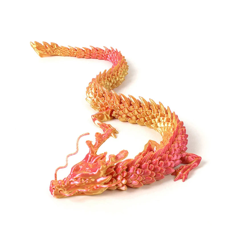 3D Printed Dragon Feathered Wyvern Dragon Articulated Fidget Dragon Home Office Decor Desktop Pet Desk Toy