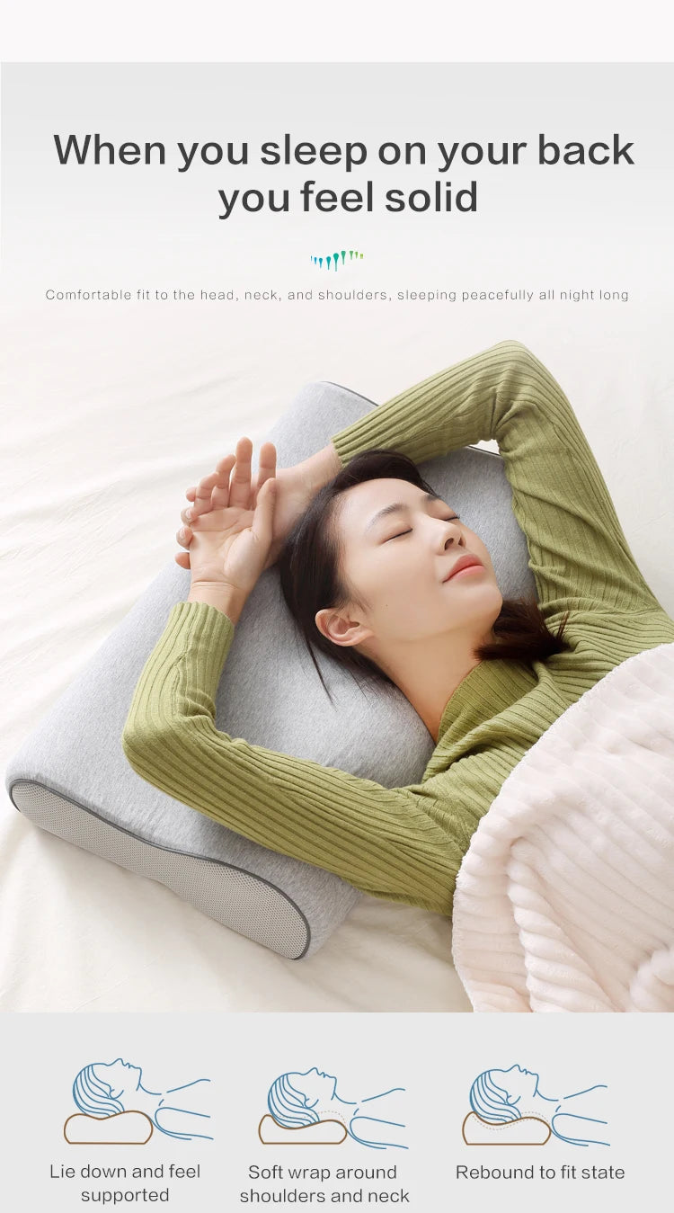 Orthopedic Memory Foam Pillow Neck Protection Slow Rebound Memory Pillow Wave Curve Shape Health Cervical Neck