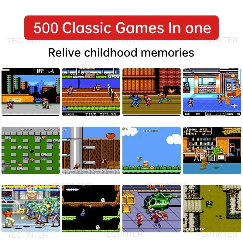 8-Bit Mini Video Game Console Built in 500 Games Retro Portable Console Handheld Game Player AV Output For Kids Gift Game Boy